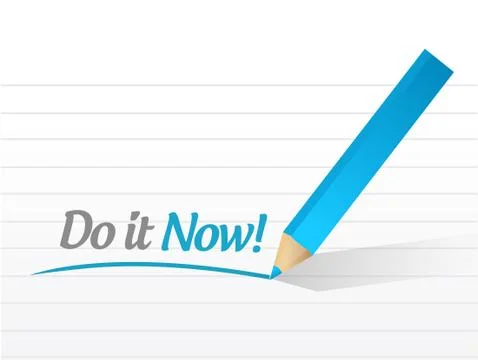 Do it now message illustration design Stock Illustration