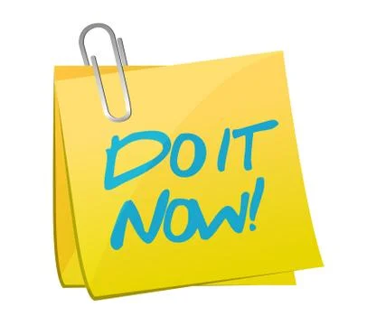 Do it now post illustration design イラスト素材