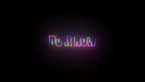 Do It Now Text Animation – Motivational Typography Motion Graphic Stock Footage 324801888
