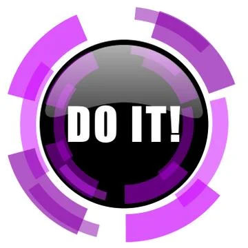 Do it pink violet modern design vector web and smartphone icon. Round button  Ilustración de archivo