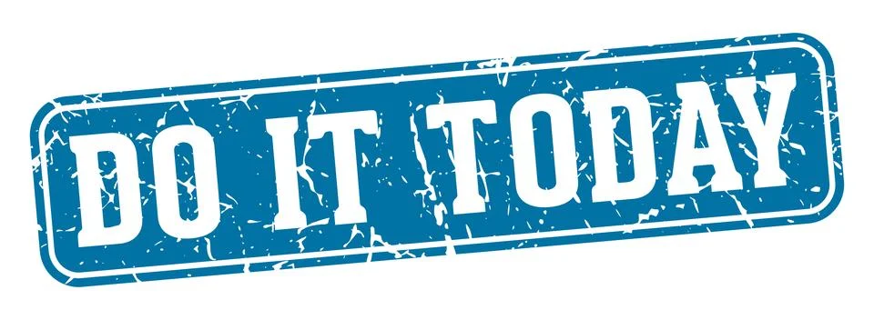 Do it today rectangular sign. do it today stamp Stockillustratie