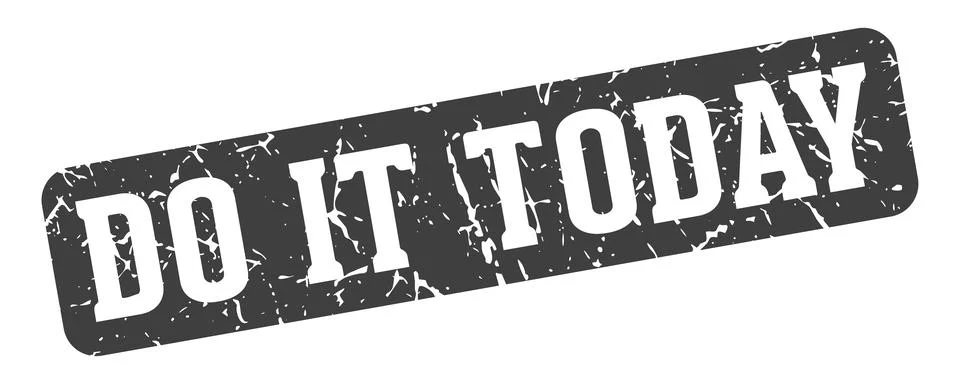 Do it today rectangular sign. do it today stamp Stock Illustration