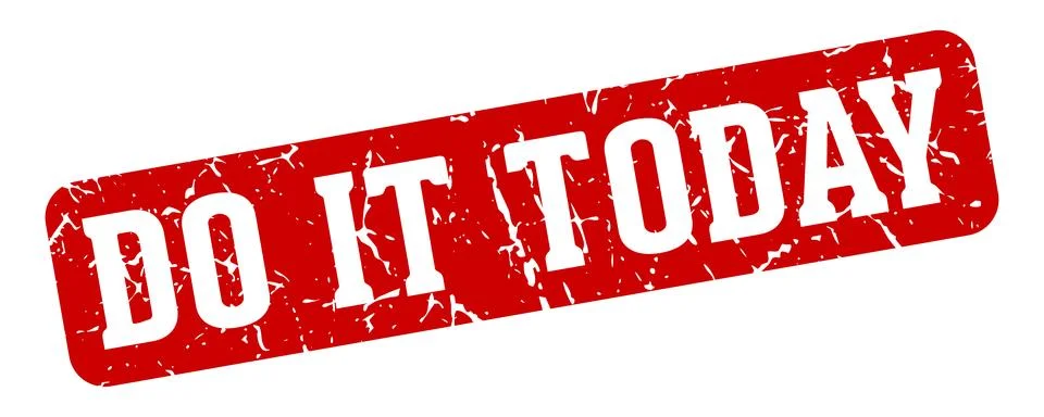 Do it today rectangular sign. do it today stamp Stock Illustration