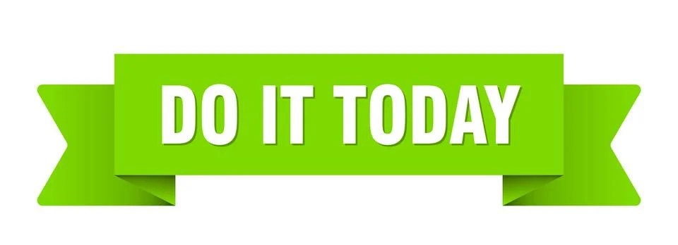 Do it today ribbon isolated on transparent background. do it today ribbon Stock Illustration