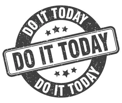 Do it today stamp. do it today label. round grunge sign Stock Illustration