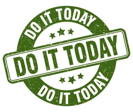 Do it today stamp. do it today label. round grunge sign Stock Illustration