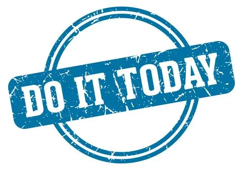Do it today stamp 스톡 일러스트