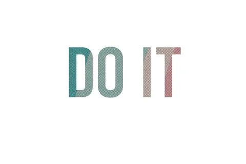 DO IT typography art word design stock Stock Illustration