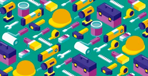 Do it yourself background with tools Illustrazione stock
