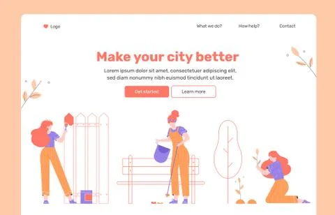 Do-it-yourself beautification of the city. Иллюстрация