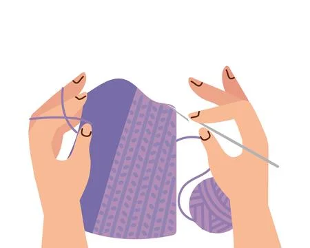Do it yourself craft knitting Illustrazione stock