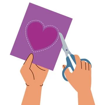 Do it yourself craft paper cut Stock Illustration