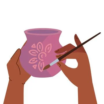 Do it yourself craft pottery Stock Illustration