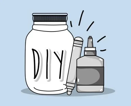 Do it yourself crafts concept Illustrazione stock