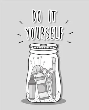 Do it yourself crafts concept Stock Illustration