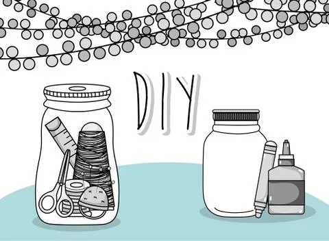 Do it yourself crafts concept Stock Illustration