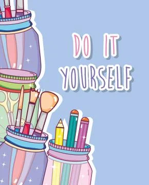 Do it yourself crafts concept Stock Illustration
