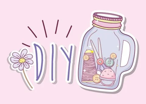 Do it yourself crafts concept Stock Illustration
