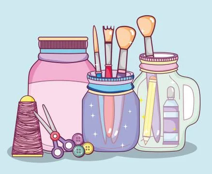 Do it yourself crafts concept Stock Illustration