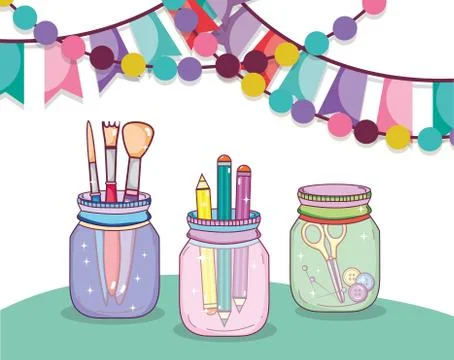 Do it yourself crafts concept Stock Illustration