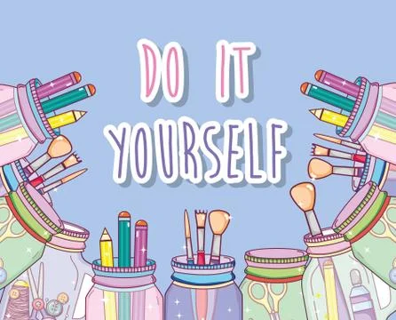 Do it yourself crafts concept Stock Illustration