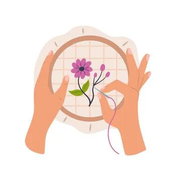 Do it yourself embroidery Illustrazione stock