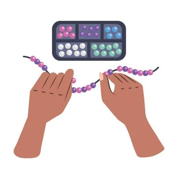 Do it yourself jewelry making Stock Illustration