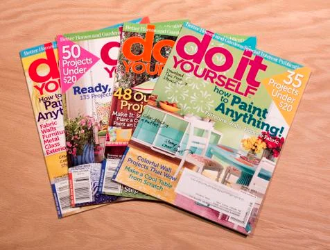 Do It Yourself magazines 库存照片