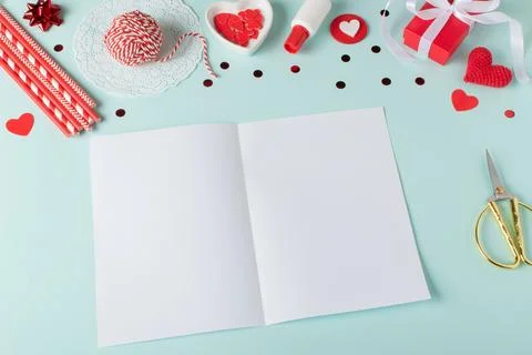 Do it yourself. Make yourself a Valentine's Day greeting card. Stock Photos