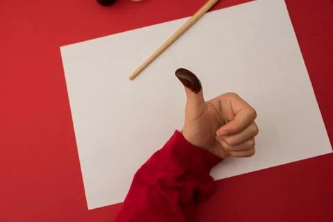 Do it yourself. Making a greeting card for Christmas or New Year. Crafts for the Stock Photos