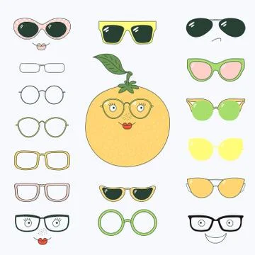 Do it yourself orange in glasses Illustrazione stock