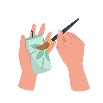 Do it yourself paint candle Illustrazione stock