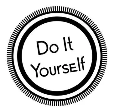DO IT YOURSELF stamp on white background Stock Illustration