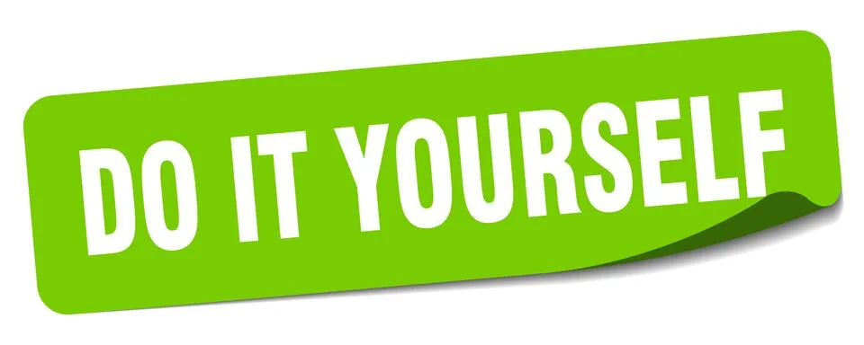 Do it yourself sticker. do it yourself label イラスト素材