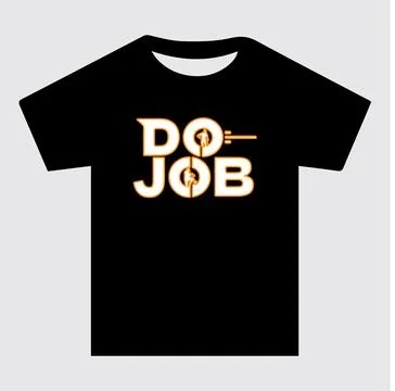 Do job simple text t-shirt design Ilustración de archivo