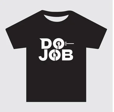 Do job simple text t-shirt design Ilustración de archivo