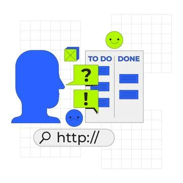 To do list 2D onboarding ui illustration Illustrazione stock