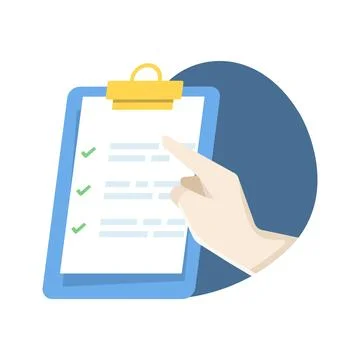 To-do list and planning icon showing paper sheets with check marks Stock Illustration