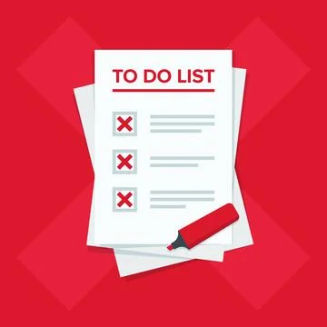 To do list are failed icon concept Stock Illustration
