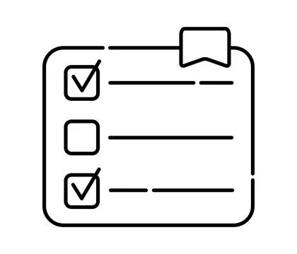 To do list black line icon Stock Illustration