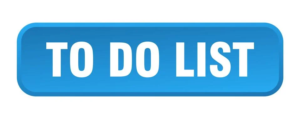 To do list button. to do list square 3d push button Stock Illustration