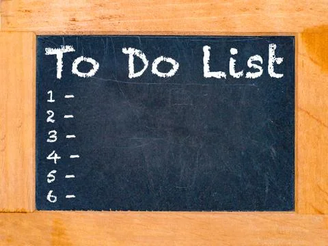 To Do List chalk board Foto stock