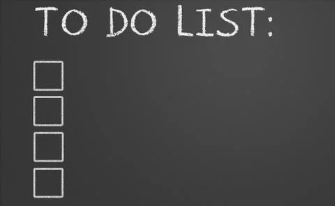 To do list on chalkboard Stock Illustration