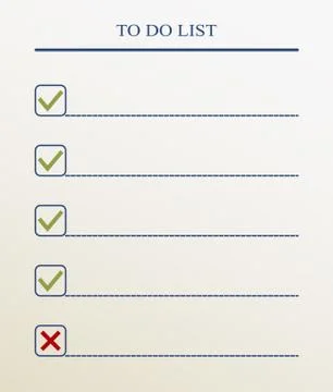 To do list with check mark. Vector format Stock Illustration
