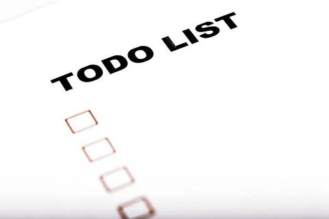 To Do list with check marks Stock Photos