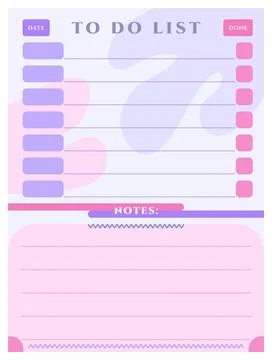 To do list, checklist vector template Stock Illustration