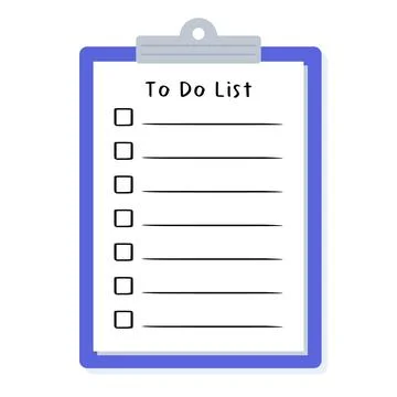 To Do List Clipboard Flat Vector Stock-Illustration
