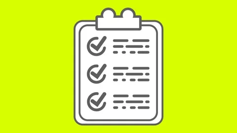 To do list clipboard Paper sheet checklist Green Screen animation. Notebook.. Stock Footage 260438577