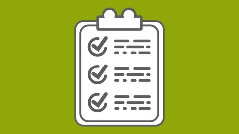 To do list clipboard Paper sheet checklist Green Screen animation. Notebook.. Stock Footage 260438580