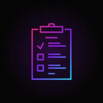 To Do List colored outline icon. Vector checklist symbol Illustrazione stock